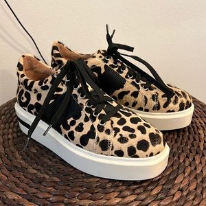 Linea Polo Leopard Print Platform Sneaker